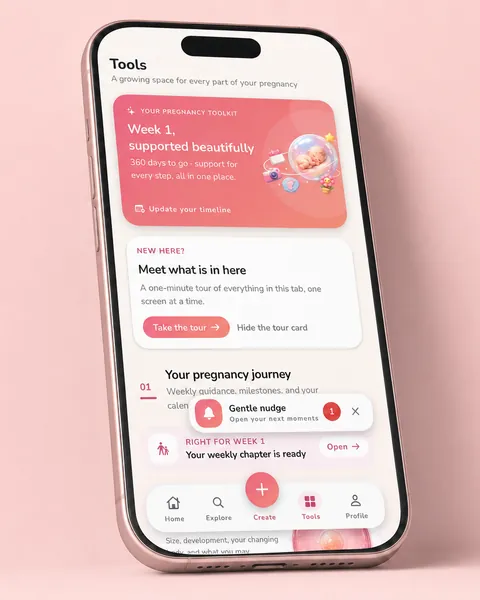 Tools tab in Pregnancy Tickers